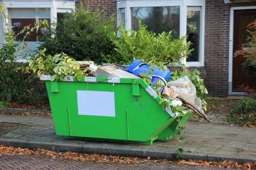 Professional waste clearance service at work